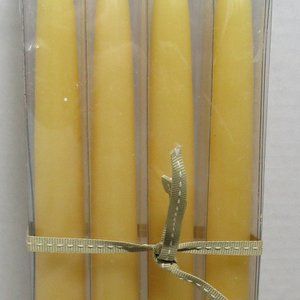 Set of 4 taper candles 12" Honey Illuminations NIB